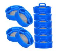 SHINEOFI Filtres de Vanne D'arrivée D'eau pour Lave-linge 10pcs en Acier Inoxydable Bleu, Faciles à Nettoyer Entretenir, Accessoire Pratique pour Machine Automatique