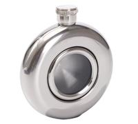 SHINEOFI Flasque à Vin Portable en Acier Inoxydable 5 Oz Semi-Transparente Ronde Pot à Vin Léger et Étanche pour Camping Randonnée et Activités de Plein Air