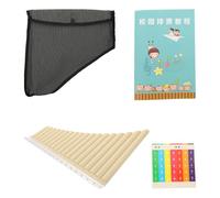 SHINEOFI Flûte de Pan Professionnelle 18 Tuyaux à Double Rangée Trous Précis en Résine Plusieurs styles Beige pour Débutants et Performances Musicales Plusieurs styles