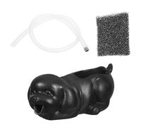 SHINEOFI Fontaine Céramique Chien Décorative pour Aquarium et Bassin Jet d'eau pour Paysage Aquatique Support Plante Bonsaï Intérieur Statue de Chiot Étanche et Résistante