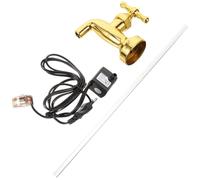 SHINEOFI Fontaine Robinet Invisible Extérieur Décor Jardin Créatif avec Pompe LED Lumières Kit Fontaine Art de Courtyard DIY Résistant Plastique Adapté