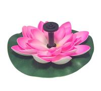 SHINEOFI Fontaine Solaire Lotus Flottante avec Pompe à Eau Détachable Pulvérisation Décoration Jardin Étang Piscine Extérieure Écologique