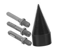 SHINEOFI Foret Fendeur de Bois Acier Résistant pour Perceuse Électrique Accessoire Professionnel pour Fendre Bûches et Chauffage Bois Friction et Usure Compatible Tige Carrée Ronde