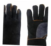 SHINEOFI Gants de Protection Cuir Bovin Double Couche Gants Brûlure et Isolants Thermiques pour Cuisine Barbecue Soudure et Manipulation