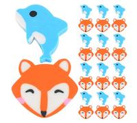 SHINEOFI Gomme Renard et Animal Marin Portable Tpr pour Dessin et Écriture | Format Mini, Doux et Polyvalent, Se Glisse la Trousse, pour Garçon et Filles, Élèves et Loisirs Créatifs