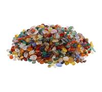 SHINEOFI Gravier Décoratif en Pierre D’Agate Naturelle 300g, Galets Polis Multicolores 5-7mm pour Aquarium, Décoration de Vase et Jardin, Pierres Naturelles Résistantes la Décoloration