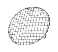 SHINEOFI Grille Barbecue Ronde en Acier Inoxydable Pieds, Multifonction | Résistante à Chaleur, Anti-rouille, pour Légumes et Steak, Usage Barbecue et Fêtes Dehors, Argenté