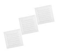 SHINEOFI Grille de Ventilation Murale Lot de 3 Pièces en Acier Inoxydable Blanc, Persienne à Angle Réglable Manuellement Design Moderne pour Bureau ou Mur