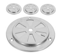 SHINEOFI Grille De Ventilation pour Four en Acier Inoxydable 4 Pièces, Aération Barbecue Et Fumoir, Ventilation Ronde Résistante à La Chaleur, Conduit D’évacuation des Fumées Silencieux