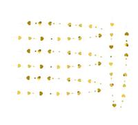 SHINEOFI Guirlande de 4 Cœurs en Papier Miroir Doré et Blanc Bannière Suspendue pour Décoration de Fête de Mariage Anniversaire et Saint-Valentin Accessoire Photo Romantique