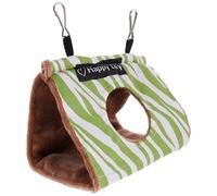 SHINEOFI Hamac pour Oiseaux Nid Chaud pour Perroquet Lit Suspendu en Coton Épais Petit Format Vert Trou Nichoir d'hiver Confortable pour Perruches et Petits Animaux