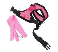 SHINEOFI Harnais Portable pour Poules avec Laisse Réglable en Maille Respirante, Taille S Rose, pour Extérieur, Dressage et Promenade, Adapté aux Poulets, Canards et Oies de Compagnie