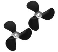 SHINEOFI Hélice de Bateau Rc Tripale Haute Résistance 40mm en PC Noir | Modèle Entièrement Immergé, pour Bateaux Rc et Bricolage, Lot de Deux Pièces, Propulsion Rapide