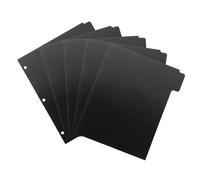 SHINEOFI Intercalaire De Classeur A4 3 Anneaux 5 Intercalaires En Plastique Noir Pour Bureau Et École Séparateurs à Onglets Compatible Planificateurs Et Agendas