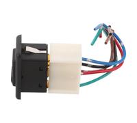 SHINEOFI Interrupteur de Lève-vitre en Verre à 5 Broches avec Faisceau Câblé et Témoin Lumineux Rouge, Bouton Momentané de Remplacement pour Commande Électrique de Voiture, Interrupteur