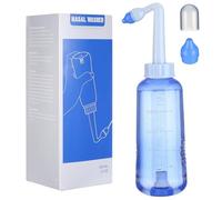 SHINEOFI Irrigateur nasal 500ml en plastique avec valve automatique et deux embouts, pour débouchage nez chez enfants et adultes, soins nasaux à domicile