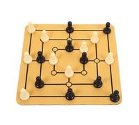 SHINEOFI Jeu de Société Morris Nine Men, Échiquier de Stratégie Portable pour S'amuser en Famille, Couleurs Assorties, Caoutchouc Abs, 9,4 X 9,4 Pouces