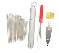 SHINEOFI Kit Aiguilles à Broder Grandes Yeux Acier Inoxydable Multi Couture Main Point Croix DIY Outil Léger Et Portable pour Amateurs Et Professionnels