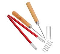 SHINEOFI Kit D’Outils pour Greffe de Cheveux de Poupée Bjd 14 Pièces - 10 Aiguilles 06 MM 2 Aiguilles en Bois 2 Manches - pour Fabrication Rapide de Perruques et Loisirs Créatifs
