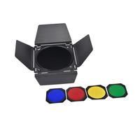 SHINEOFI Kit d'Accessoires Lampe Flash 18 CM Barrière Lumineuse à Quatre Feuilles Déflecteur de Lumière Filtre Coloré Photo Cache-Lampe pour Éclairage Photographie