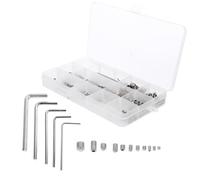 SHINEOFI Kit d'Assortiment de Vis sans Tête en Acier Inoxydable 245 Pièces avec 5 Clés Allen Coffret Compact pour Réglage et Réparation Usage Industriel et Électroménager