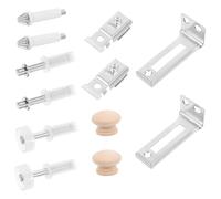 SHINEOFI Kit de Charnière Porte Métal Robuste avec Pivot et Roue Guide Quincaillerie Complète pour Réparation et Installation de Portes de Placard Pliantes