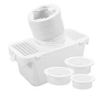 SHINEOFI Kit de Conduit de Sécheuse Collecteur de Peluches pour Sèche-linge à Tambour Connecteur Blanc en Plastique Filtre pour Évacuation et Entretien Facile