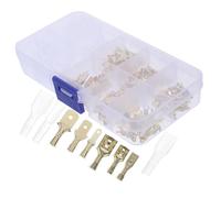 SHINEOFI Kit de Connecteurs Électriques Isolés à Sertir Cosses Mâle et Femelle Acier Plaqué Cuivre pour Câblage Automobile et Audio