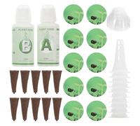 SHINEOFI Kit de Culture Hydroponique Intérieur 10 Paniers de Plantation 10 Éponges Absorbantes et 10 Dômes d'Humidité Transparents - Ensemble pour Semis sans Terre pour Légumes Fleurs
