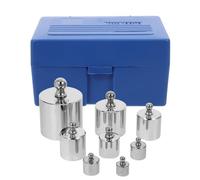 SHINEOFI Kit de Poids d'Étalonnage 1000G M2 Plaqué Chrome en Acier Inoxydable Poids Calibrés pour Balances Cuisine et Laboratoire Outils de Mesure Industriels Précis