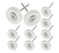 SHINEOFI Kit de Polissage 10 Pcs Brosse à Polir T Forme 3x25 Mm en Feutre de Laine pour Bijoux et Métal, Disque de Polissage Rotatif pour Perceuse, Accessoire Professionnel de Finition