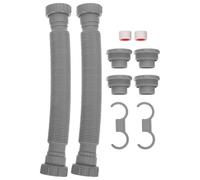 SHINEOFI Kit de Siphon D'évier Extensible en Plastique Support et Adaptateur, Tuyau D'évacuation à Double Filetage Interne pour Lavabo la Cuisine, Installation Étanche et Longueur