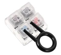 SHINEOFI Kit De Test De Clavier Mécanique Professionnel Base Acrylique, Testeur d'arbre Solide pour Usage Personnel Et Professionnel, Outil De Test des Touches Cherry Noir Rouge