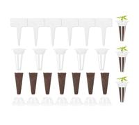 SHINEOFI Kit Hydroponique Intérieur 35 Pièces avec Paniers de Culture Fendus Éponges Absorbantes et Étiquettes pour Jardinage sans Sol Adapté Système Hydroponique et Culture D’Intérieur