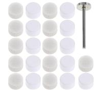 SHINEOFI Kit Professionnel de 50 Disques de Ponçage Ronds Gris et 50 Éponges de Beauté pour Ongles en Métal, Finition Lisse et Design Compact pour Salons et Pédicures