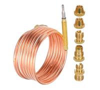 SHINEOFI Kit Thermocouple à Gaz en Cuivre pour Cuisinière et Cheminée, Contrôle Précis Température, Fonctionnement Sûr, 1 Set de Remplacement Facile