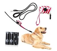 SHINEOFI Laisse Nylon pour Chien avec Distributeur et Sacs à Déjections Kit Complet pour Promenade et Entraînement Chiens Petits et Moyens Accessoires Extérieurs Pratiques