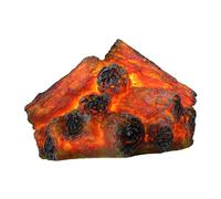 SHINEOFI Lampe Fausses Flammes LED Résine Effet Réaliste Ambiance Chaleureuse Veilleuse Décorative pour Salon Bureau Nuit