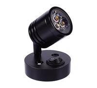 SHINEOFI Lampe LED pour Camping-Car 12V 3W en Aluminium Noir Applique Murale Flexible Orientable à 180° Lumière Chaude Éclairage Intérieur Rv et Solide