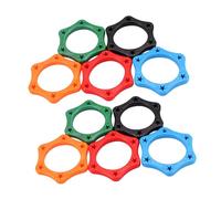 SHINEOFI Lot de 10 Anneaux Antidérapants Hexagonaux pour Microphone Diamètre Intérieur 35 MM Couleurs Bleu Vert et Noir Protection Anti-Chute et Anti-Vibrations Adaptés