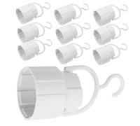 SHINEOFI Lot de 10 Douilles Blanches en Plastique avec Crochets Multifonctionnels pour Prise D'éclairage de Secours, Support Lampe Camping Pratique pour Usage Outdoor