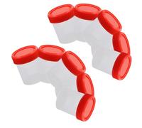 SHINEOFI Lot de 10 Gobelets D’Échantillons 60 Ml en Plastique PP Bouchons à Vis Étanches Tasses pour Tests Médicaux et Collecte D’Urine Récipient Aseptisé pour Analyses en Laboratoire et