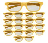 SHINEOFI Lot de 10 Lunettes 3D Cinéma Maison Verres Jaunes, Légères et Confortables, Compatibles PC et Jeux Vidéo, Lunettes Stéréoscopiques pour Regarder Films, Télévision et Écrans 13,4 X