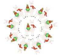 SHINEOFI Lot de 10 Pendentifs en Acrylique Décoratifs - Breloques Suspendues pour Bijoux DIY - Accessoires pour Boucles d'Oreilles Colliers et Bracelets - Thème Noël Lama Présent
