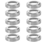 SHINEOFI Lot de 10 Plaques de Finition en Acier Inoxydable 60X102X05Mm pour Échelle de Piscine Enterrée Rosace Étanche Résistante aux UV Protection Anti-Corrosion et Cache-Trou Sécurisé