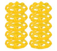 SHINEOFI Lot de 10 Poignées de Robinet à Roue Ronde en Fonte Jaune Manivelle de Vanne à Guillotine Antidérapante Accessoires de Robinet Extérieur pour Contrôle Débit d'Eau et