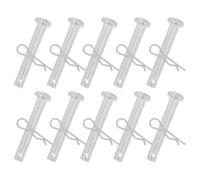 SHINEOFI Lot de 10 Sets de Goupilles de Fixation et Verrouillage pour Échafaudage en Acier Argenté, Dispositif de Retenue Sûr, Accessoires Industriels Robustes pour Chantier de