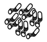 SHINEOFI Lot de 10 Supports Métalliques Noirs Incurvés pour Clignotants Arrière de Moto, Fixation Trous de 12 Mm et 26 Mm, Compatibles pour Guidon et Phare, Usage Routier