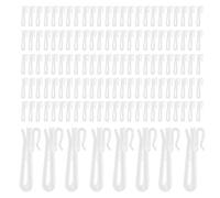 SHINEOFI Lot de 100 Crochets de Rideau Réglables en Plastique Longueur 7 CM Accessoires Universels pour Rideaux de Fenêtre Porte Crochets Muraux Pratiques et Solide