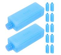 SHINEOFI Lot de 12 Blocs Réfrigérants Réutilisables en Cristal, Parfaits pour Les Boîtes à Lunch Et Les Glacières. Format Voyage, Travail Et École. Couleur : Bleu Ciel.